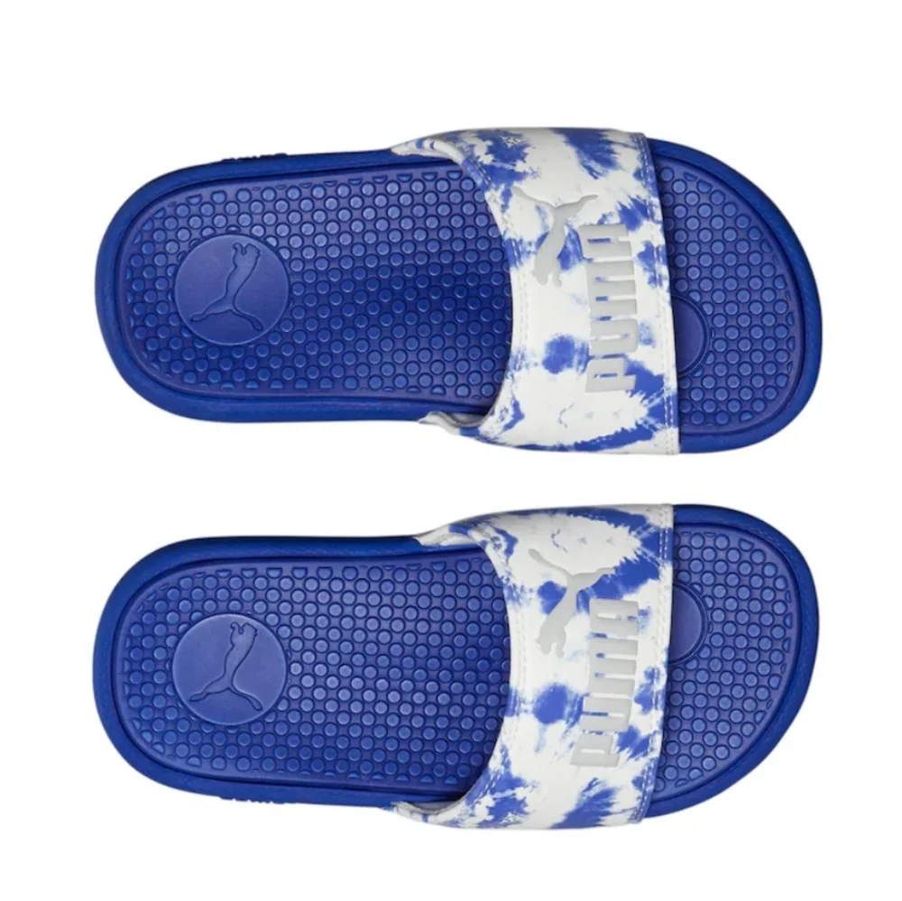 NEW Cool Cat Shibori Jr. Slide Sandal Blue Tie Dye Print Puma Kids Size 11